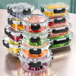 12pcs Glass Food Storage Containers